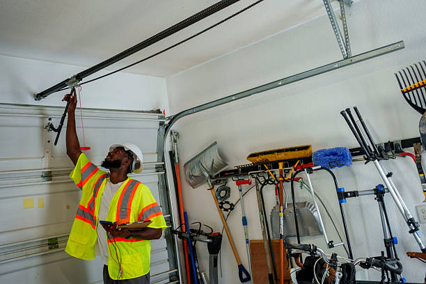 Professional Garage Door Panel Replacement technician working in Crosby, ND